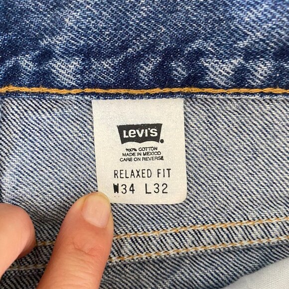 Vintage 90's Levi's Men's 540 Relaxed Fit Jeans 100% Cotton Size 34x32 Brown Tab - Picture 9 of 9